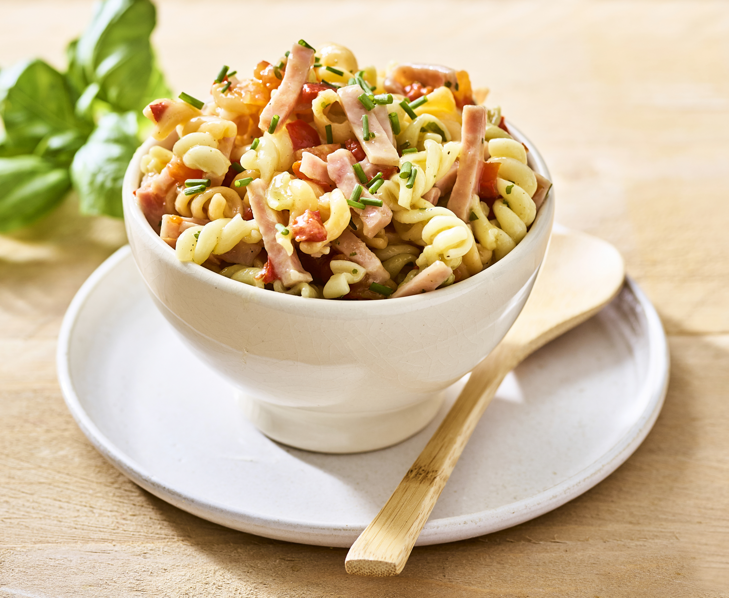 Pastaslaatje van het huis
